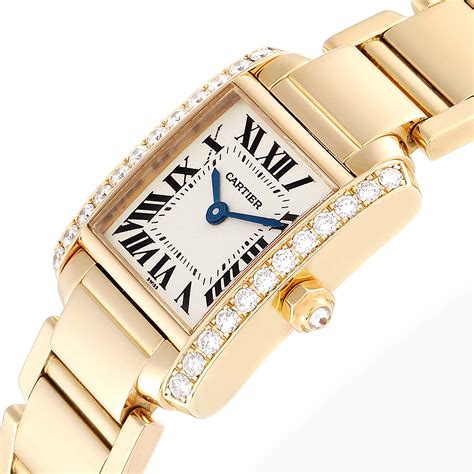 cartier watches gold|cartier gold watch with diamonds.